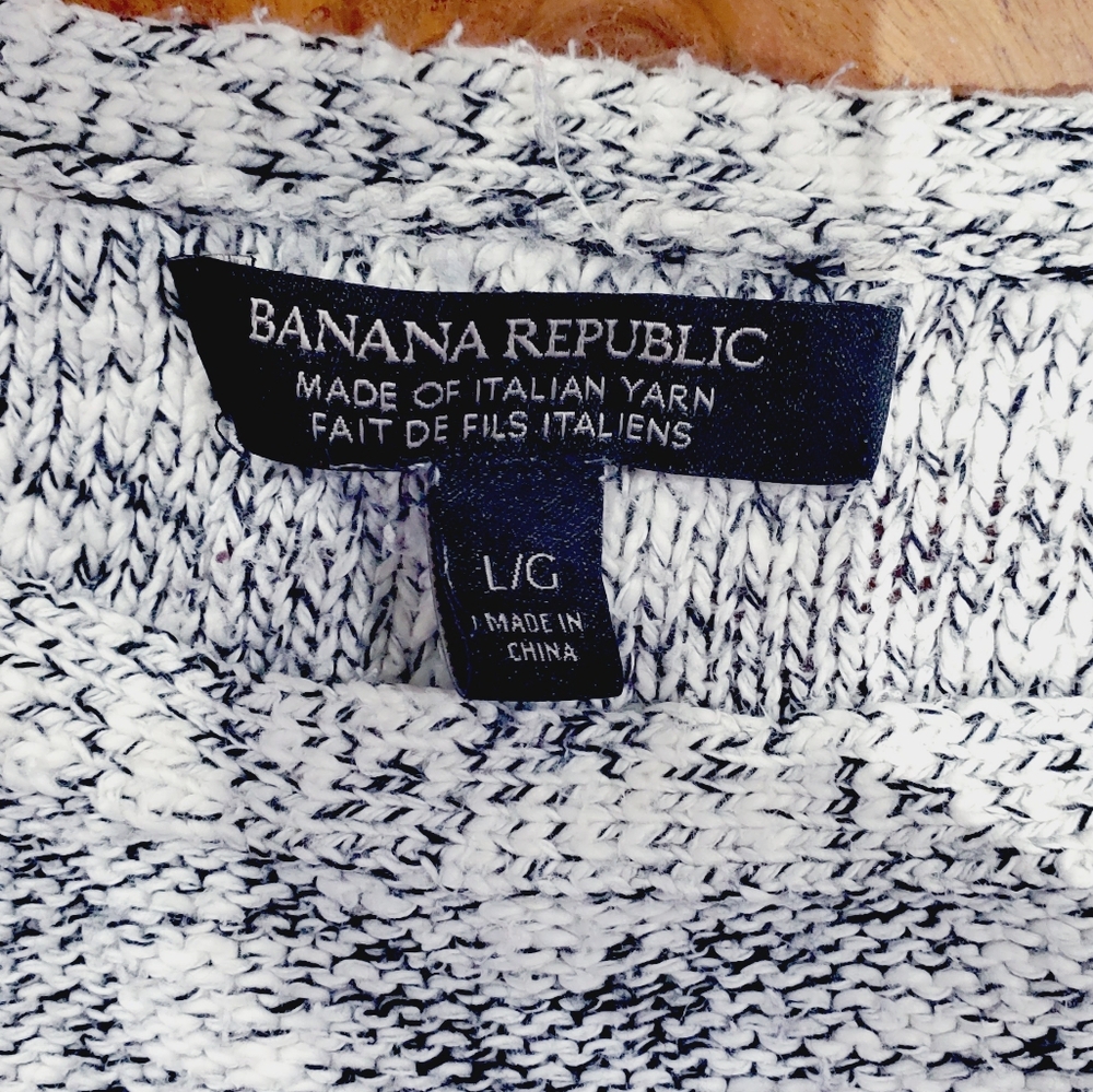 Banana Republic Italian Marl Heathered Boat Neck Raglan Knit Top - Picture 9 of 11